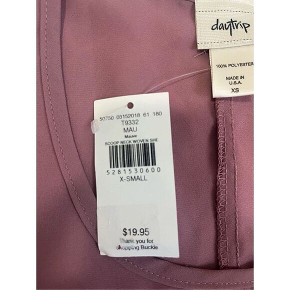 NWT Buckle Daytrip Tank Top Womens Extra small Mauve Sleeveless - Picture 6 of 6